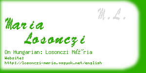 maria losonczi business card